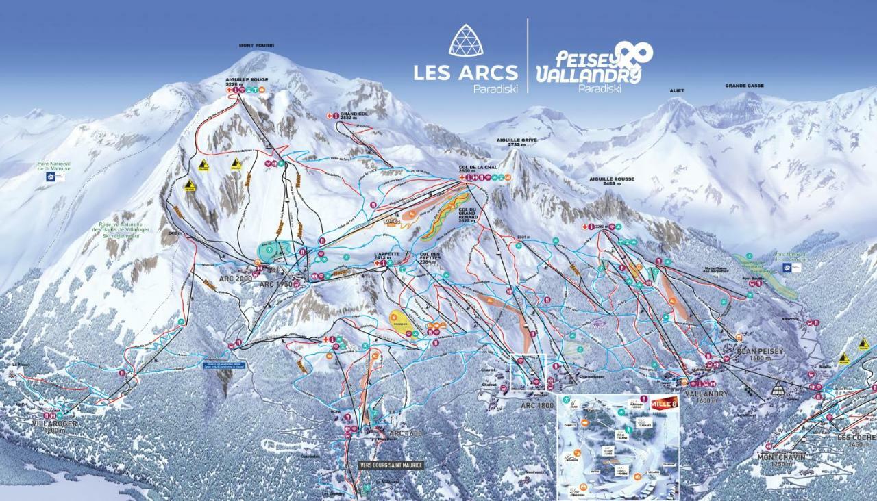Studio Arc 1800 Skis Aux Pieds Les Arcs  Exteriér fotografie